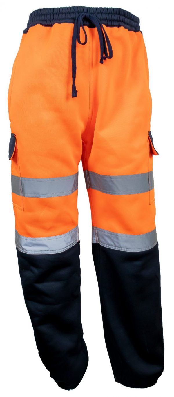 Unbreakable U301 Gibson Navy/Orange hi-vis joggers GORT Class 1