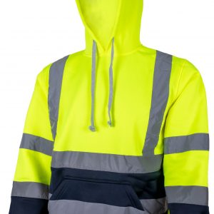 Unbreakable U302 Sherman Navy/Yellow Hi-visibility Class 1 Hoodie