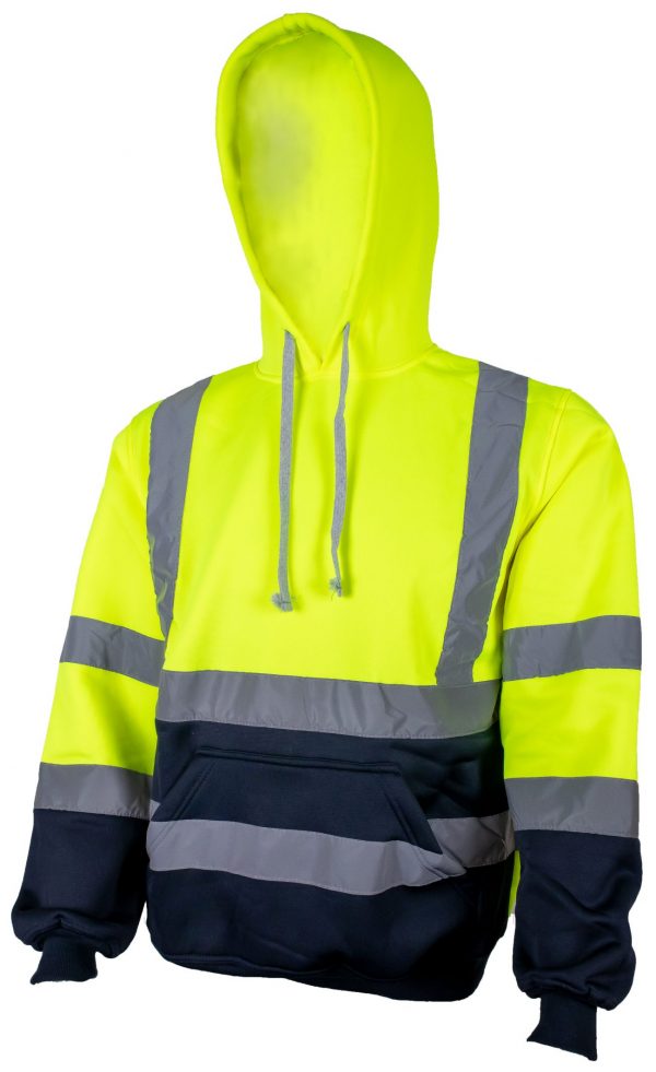 Unbreakable U302 Sherman Navy/Yellow Hi-visibility Class 1 Hoodie